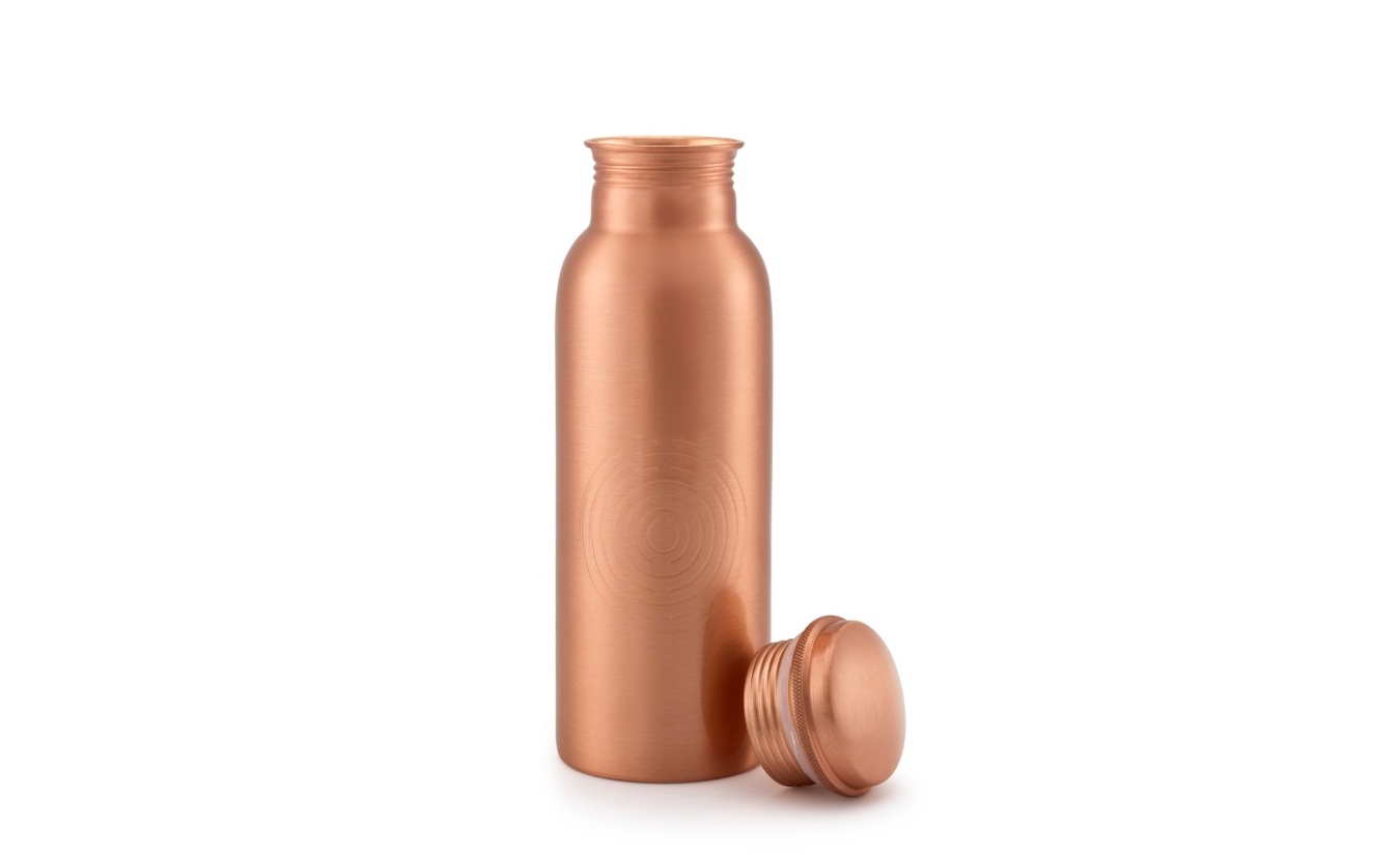 Kupfer-Trinkflasche Matt 500 ml Handgefertigt