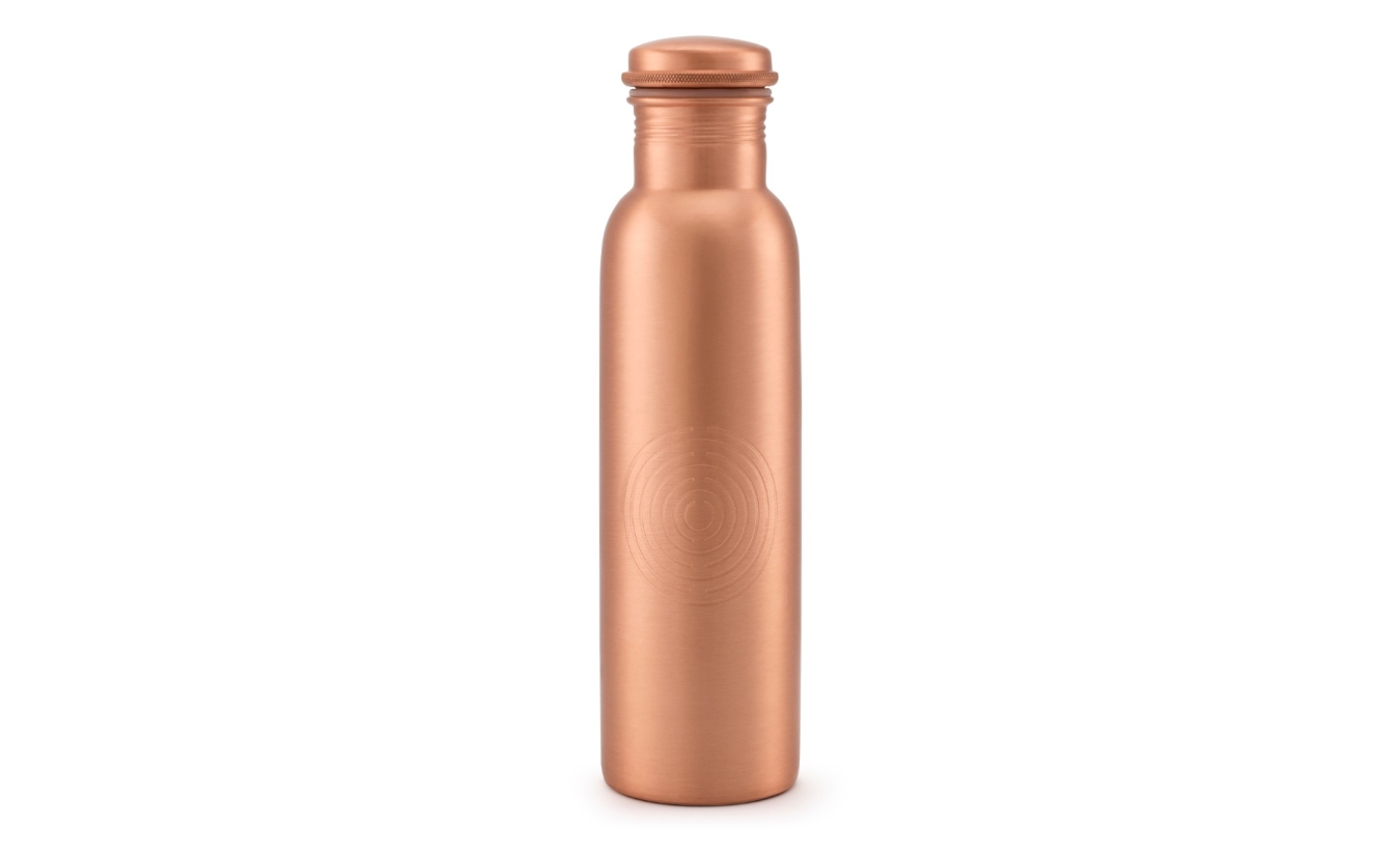 Kupfer-Trinkflasche Glänzend 950 ml Handgefertigt